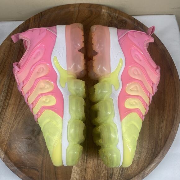 Nike Air VaporMax Plus Pink Volt Gradient Womens Pink Green Size 7 Shoes - Picture 5 of 9
